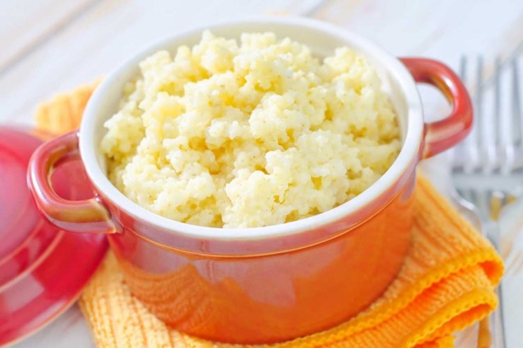 Рисовая каша с пшеном на кокосовом молоке