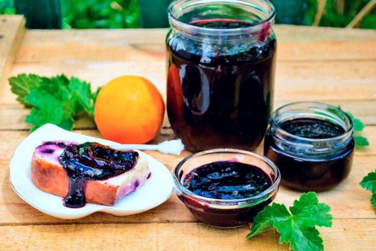 Джем из черной смородины с апельсинами