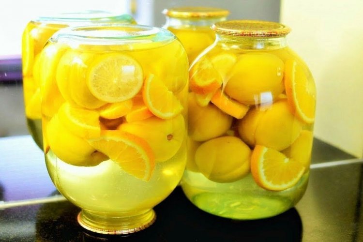 Компот из абрикосов с апельсинами на зиму