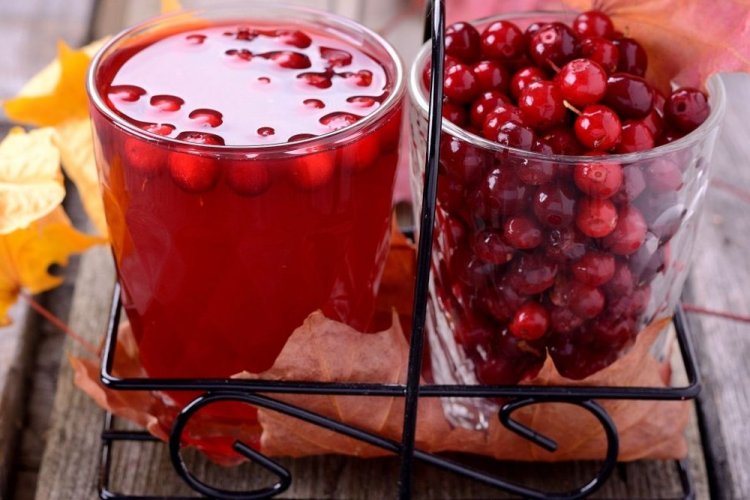 Клюквенный морс с брусникой