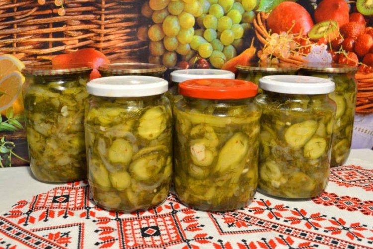 Огурцы кружочками в собственном соку