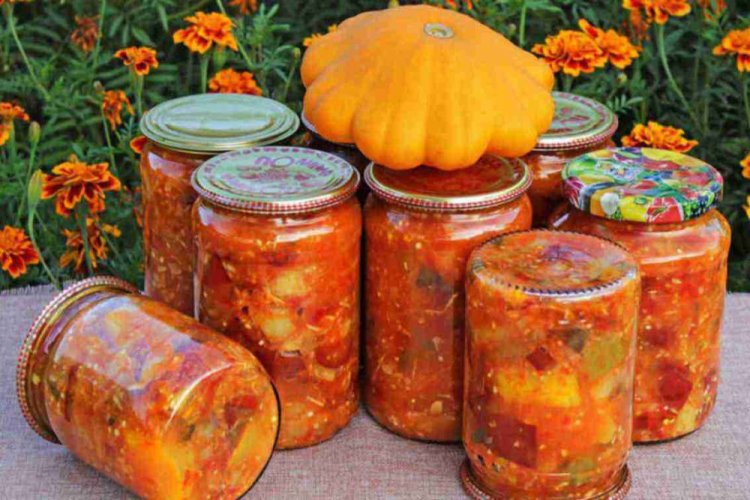 Лечо из патиссонов на зиму