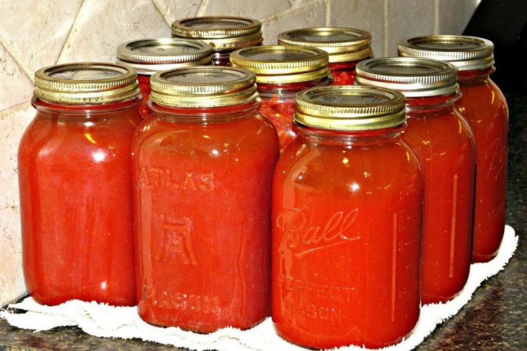 Томатный сок с имбирем и чесноком на зиму