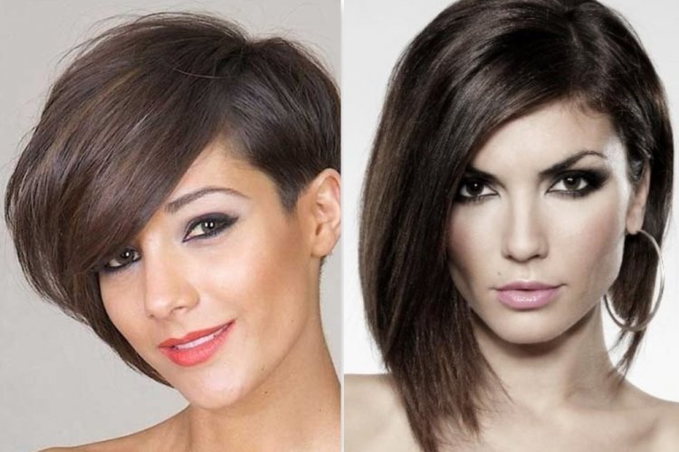 Длинная асимметричная челка