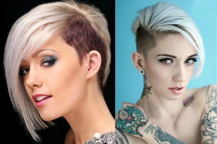 Короткая стрижка с длинной асимметричной челкой