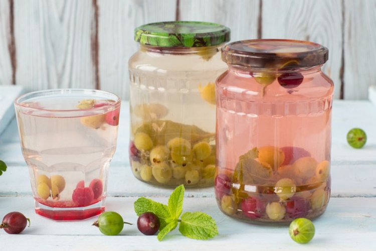 Простой рецепт компота «Мохито» с крыжовником