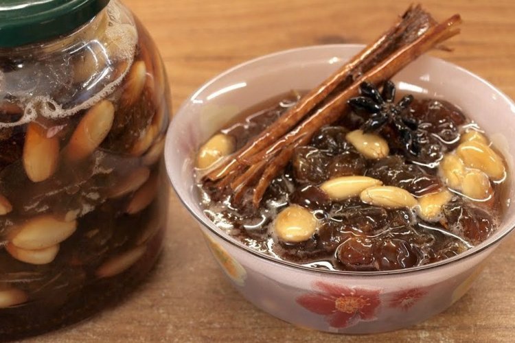 Варенье из винограда с миндалем на зиму