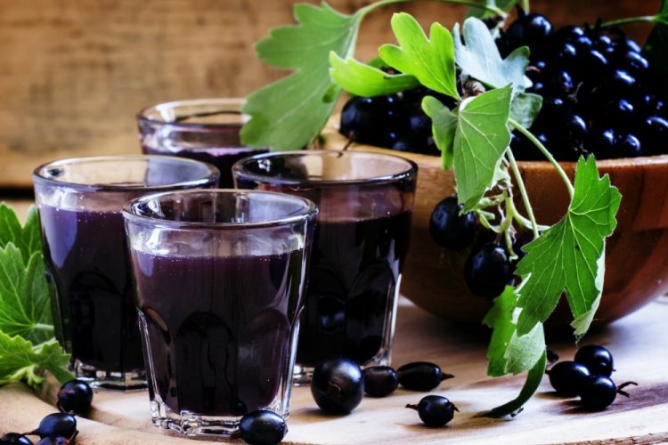 Морс из черной смородины с лимоном