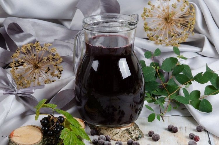 Морс из замороженной черной смородины