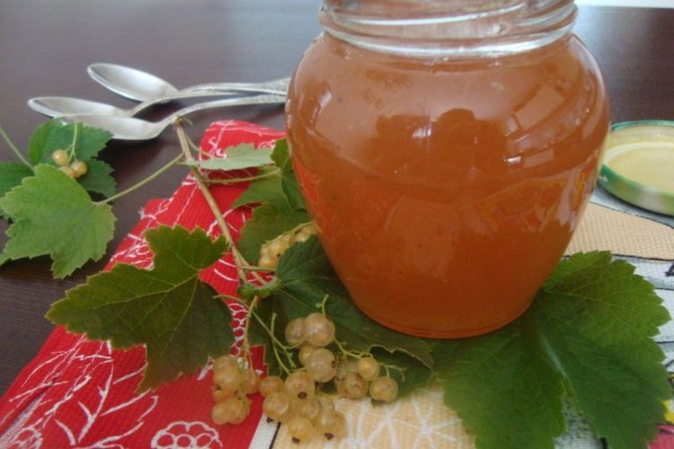 Желе из белой смородины со стевией