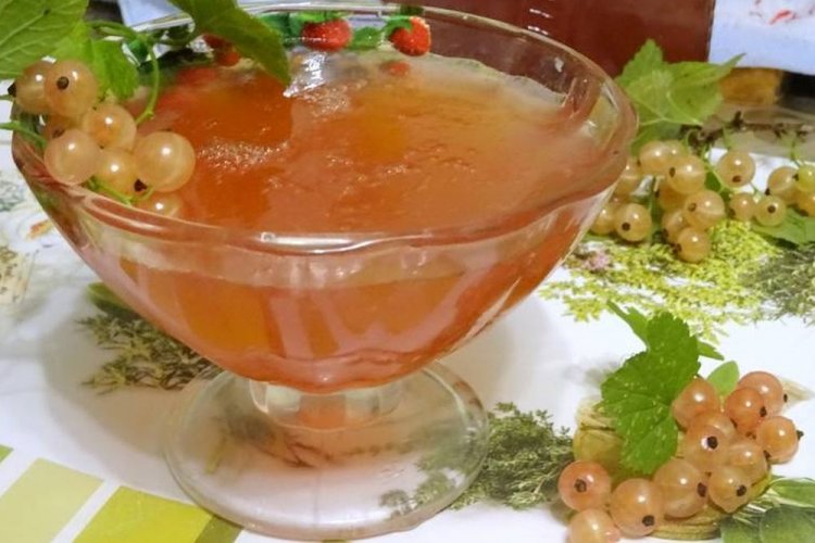 Желе из белой смородины с агар-агаром