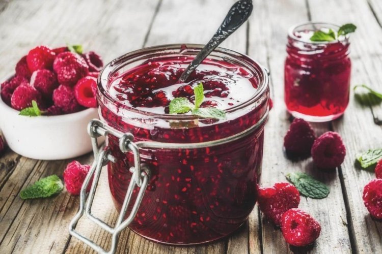 Джем из малины с мятой