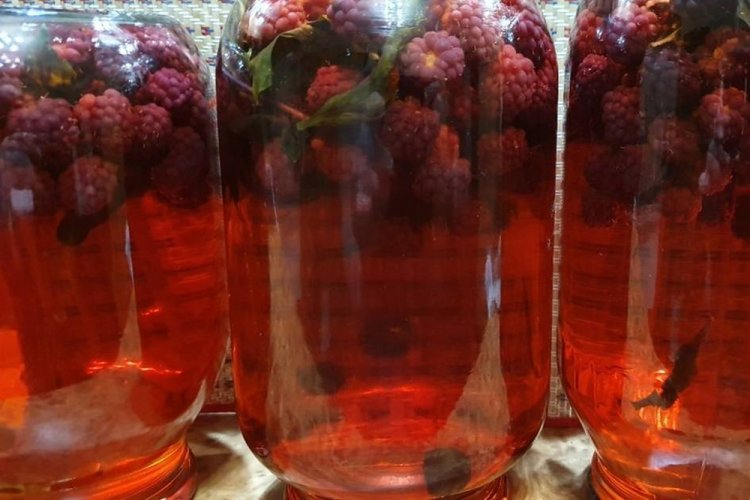 Компот из ежевики с мятой на зиму