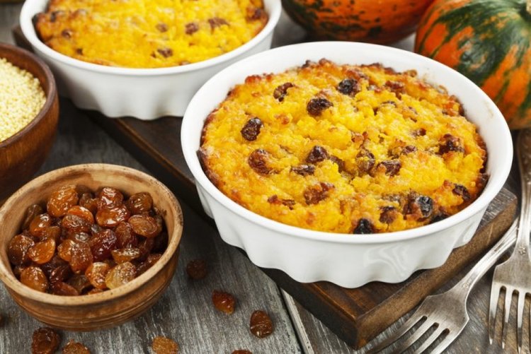 Постная запеканка из тыквы