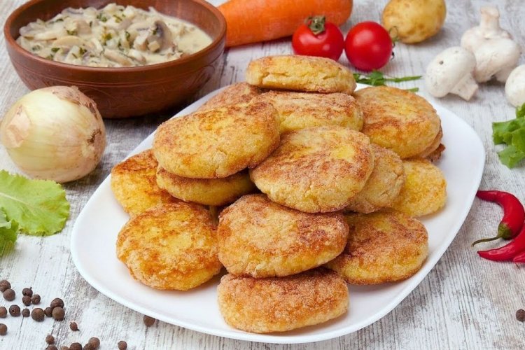 Картофельные котлеты с манкой