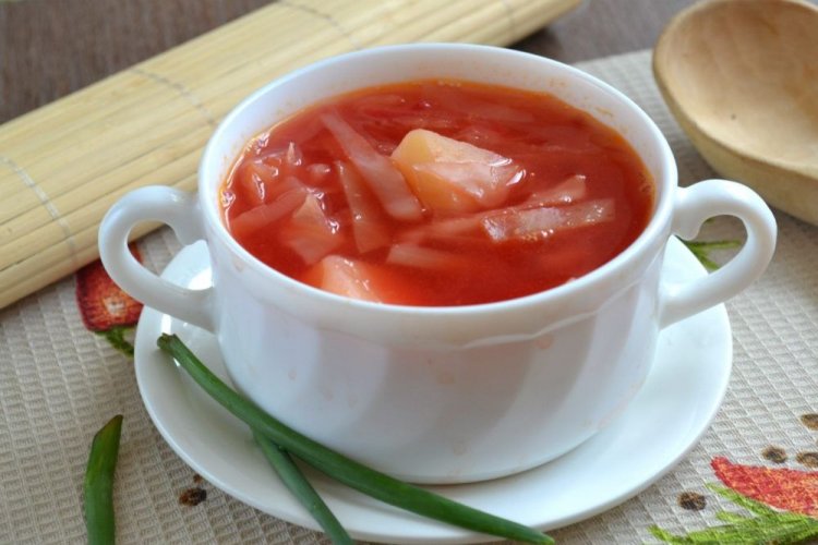 Постный борщ без зажарки