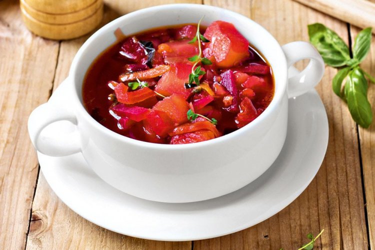 Постный борщ со свежей и квашеной капустой