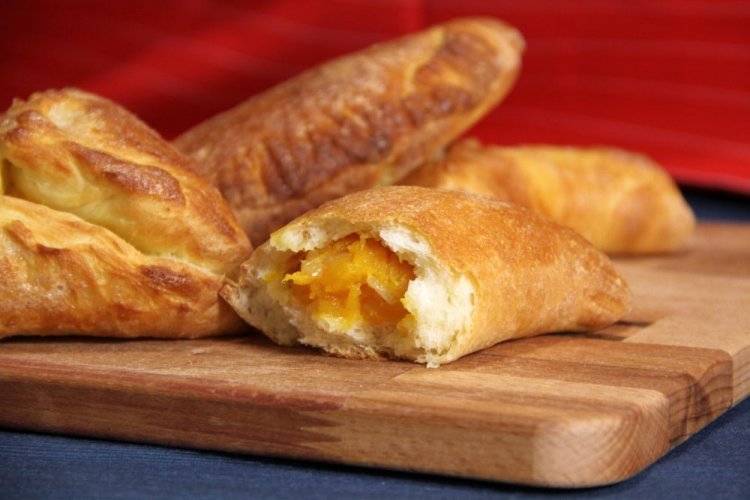 Постные пирожки с тыквой и яблоками