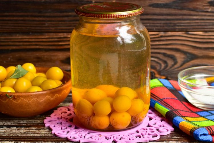 Компот из алычи с лимонным соком на зиму