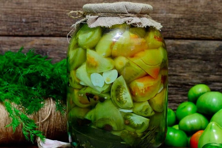 Зеленые помидоры без уксуса на зиму