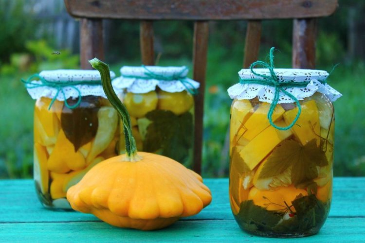 Патиссоны, маринованные с лимонной кислотой