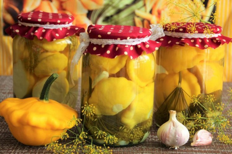 Маринованные патиссоны без сахара