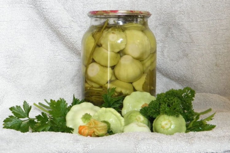 Маринованные патиссоны со стерилизацией