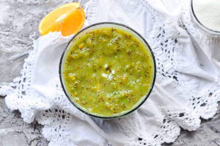 Ванильный джем из крыжовника с апельсином