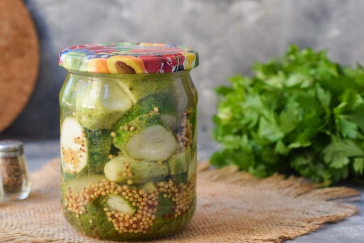 Огурцы с дижонской горчицей на зиму