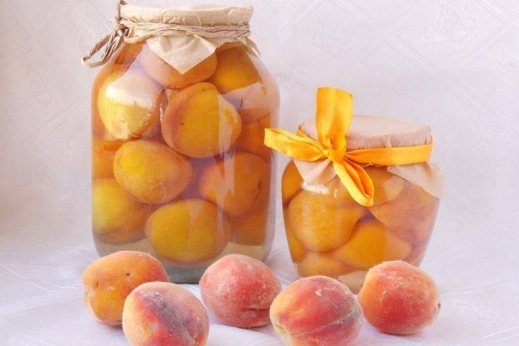 Компот из целых персиков со стерилизацией