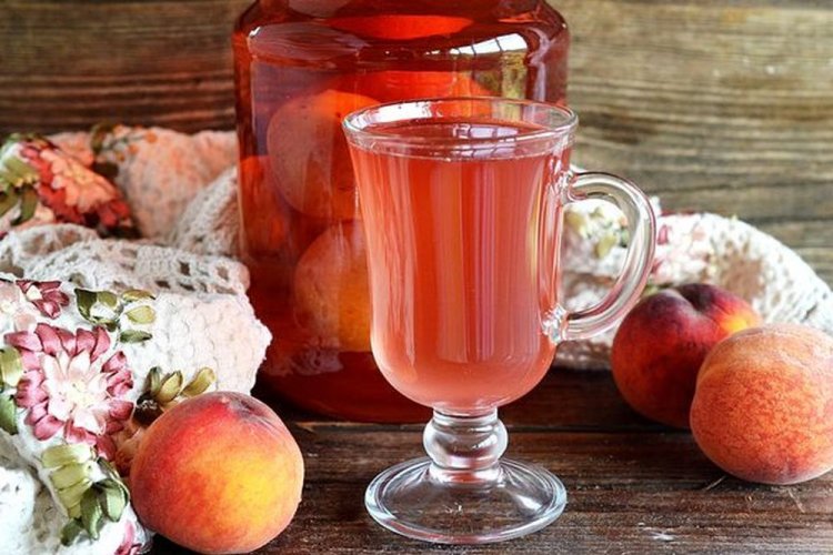 Компот из целых персиков на зиму