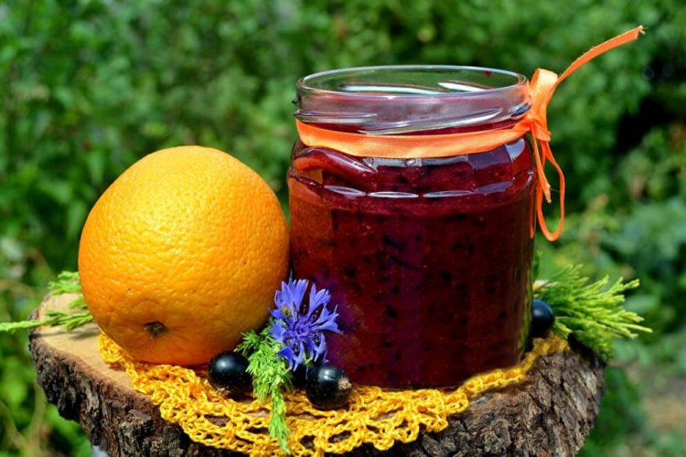Варенье из черной смородины с апельсином без варки