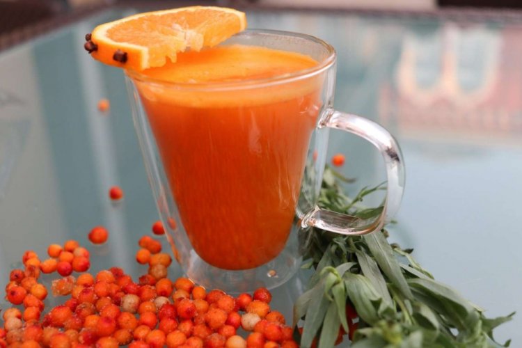 Морс из облепихи с апельсином