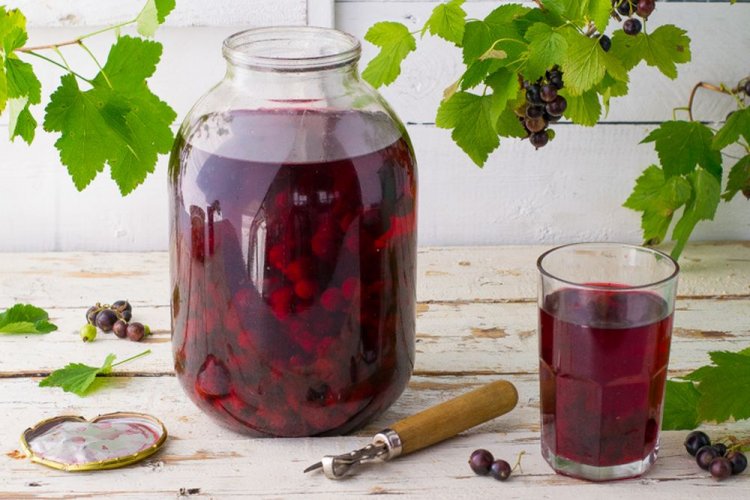 Компот из черники и черной смородины на зиму