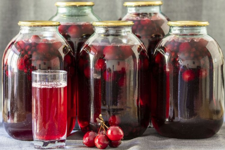 Компот из ранеток и черники