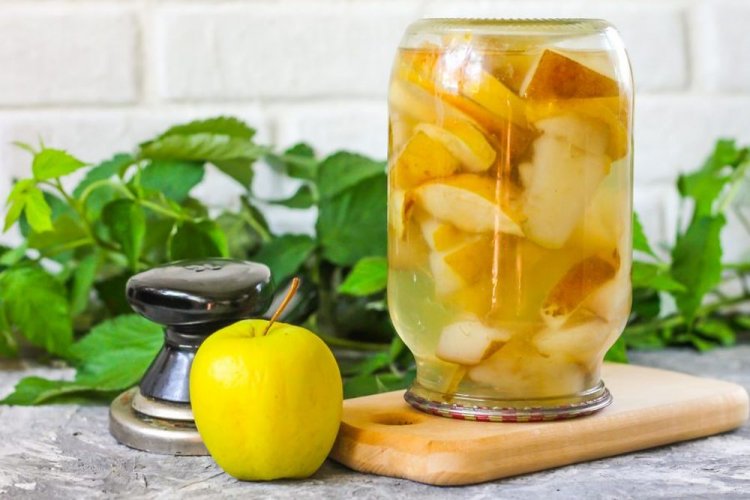 Яблочно-грушевый компот на зиму