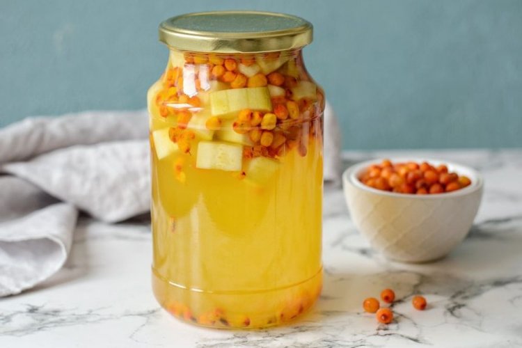 Компот из груши и облепихи на зиму