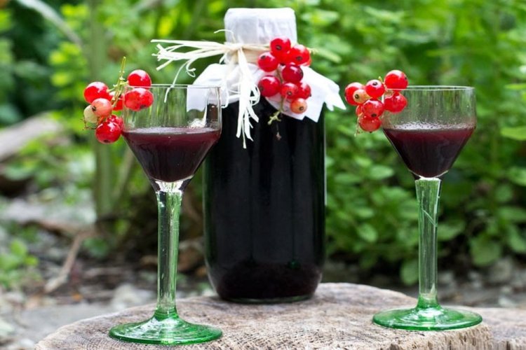 Наливка из красной смородины и ежевики