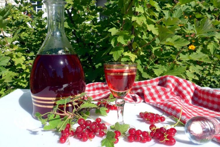 Наливка из красной смородины с коньяком и корицей