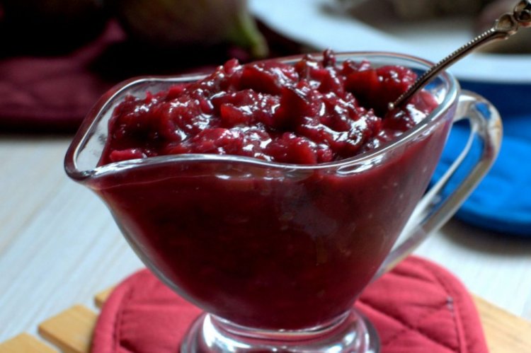 Соус из терна и яблок на зиму