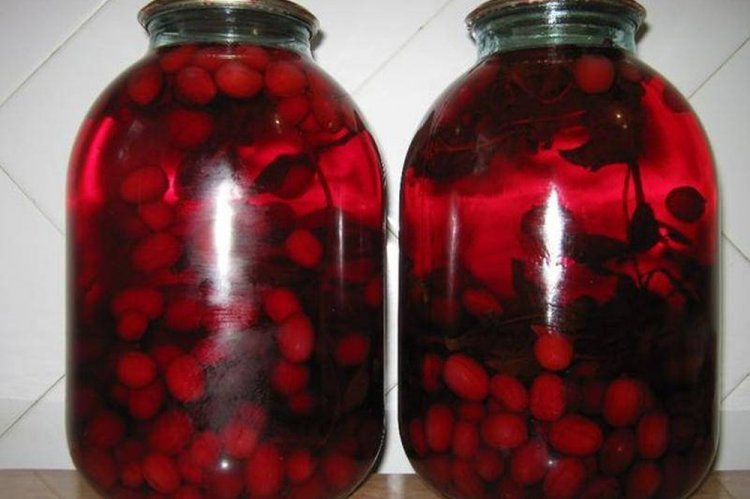 Компот из кизила с апельсином на зиму