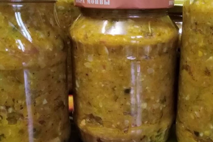 Икра из патиссонов с грибами на зиму