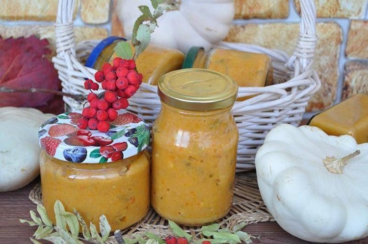 Икра из запеченных патиссонов на зиму