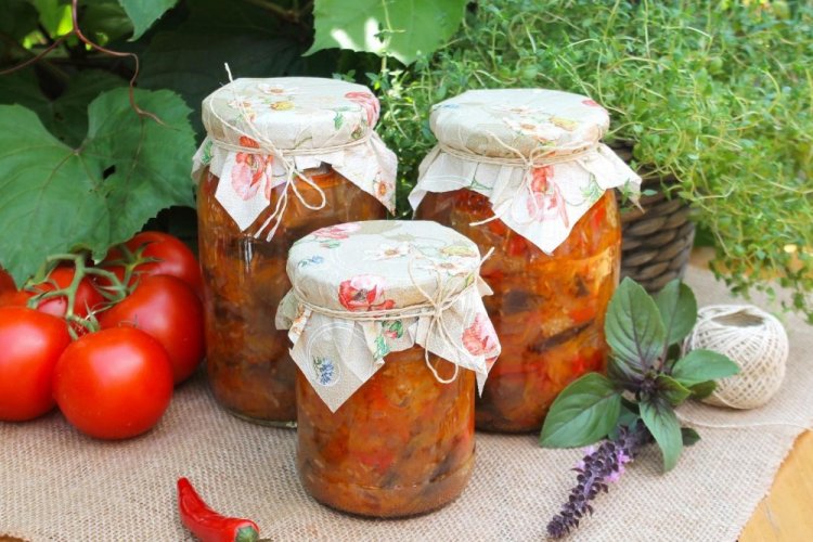 Лечо из баклажанов с уксусом