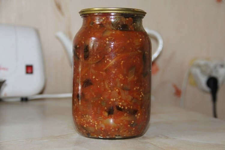 Соте из баклажанов в мультиварке на зиму