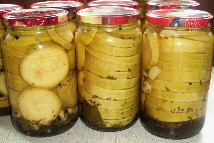 Соленые кабачки со стерилизацией