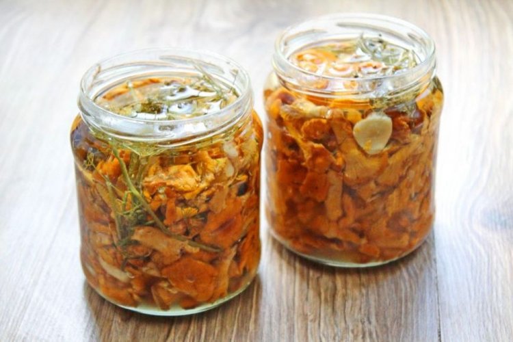 Лисички в остром маринаде на зиму