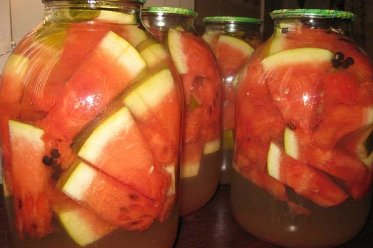 Маринованные арбузы с яблочным уксусом на зиму
