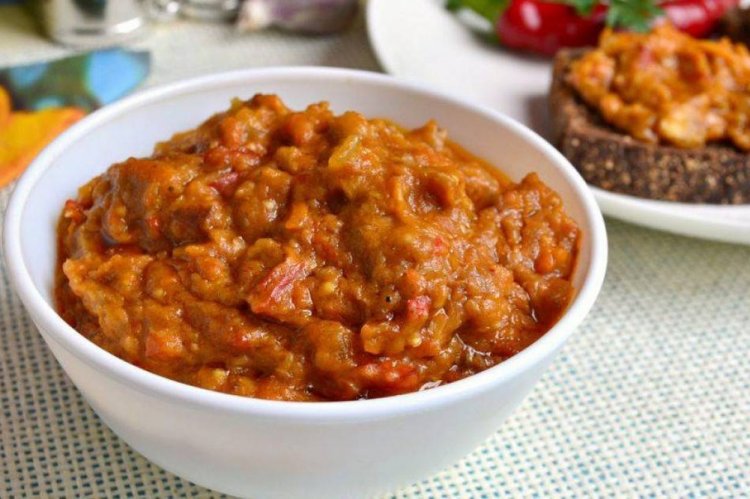 Баклажанная икра с грецкими орехами