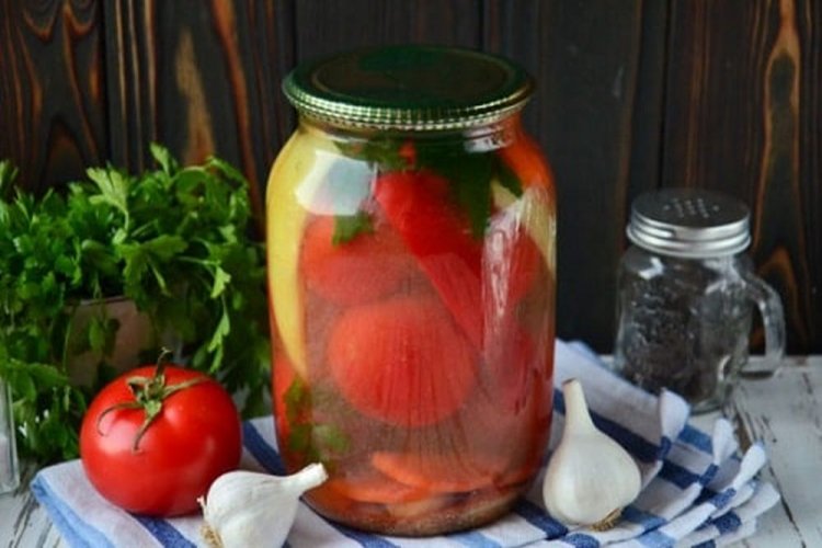 Помидоры по-грузински с горчицей на зиму